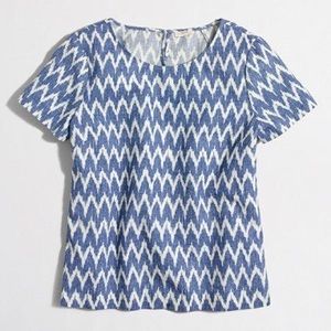 J. Crew Factory Printed Linen-Cotton Shirt XXS